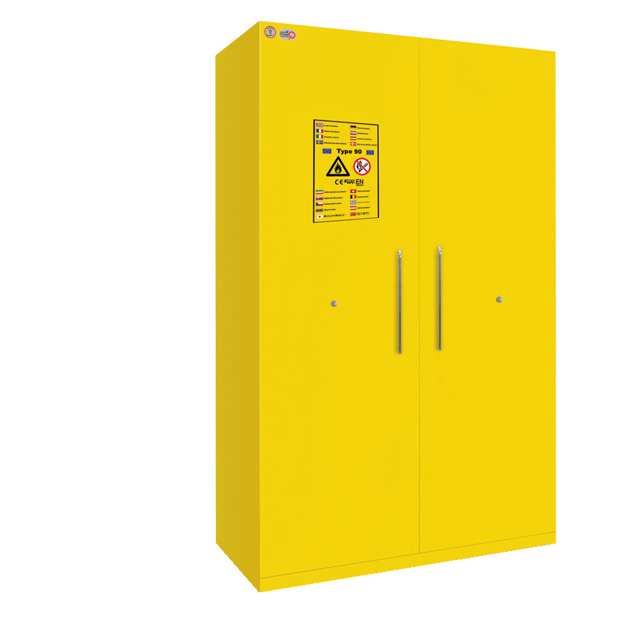 [049074] Armario de seguridad con resistencia al fuego de 90 minutos - Dim.: 1200x600x1950h mm - Amarillo ral 1021
