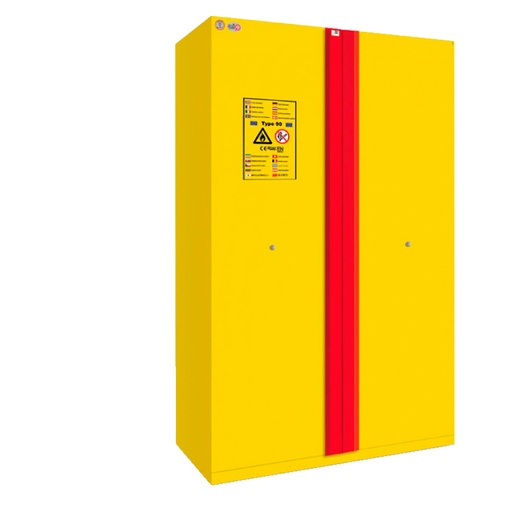 [049076] Armario de seguridad con resistencia al fuego de 90 minutos - Dim.: 1200x600x1950h mm - Amarillo ral 1021