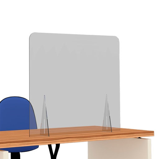 [049080] Mampara transparente de protección para mostrador sin ventanilla - Dim.: 900x100x740h mm - Plástico transparente