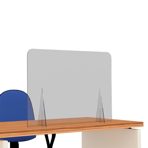 [049081] Mampara transparente de protección para mostrador sin ventanilla - Dim.: 900x100x600h mm - Plástico transparente