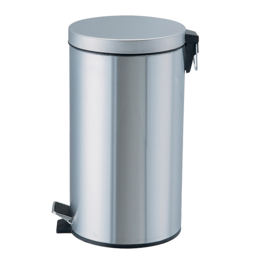 [049135] Papelera de 30 lts. de acero inoxidable con apertura a pedal - Dim.: Ø292x640h mm - Inoxidable