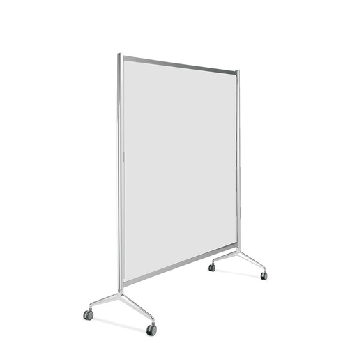 [049189] Mampara separadora móvil con panel opaco de melamina - Dim.: 1000x530x1750h mm - Aluminio