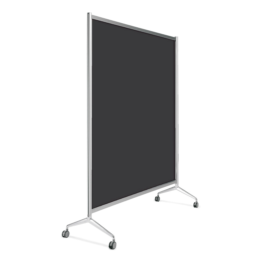[049194] Mampara separadora móvil con panel opaco de melamina - Dim.: 1000x530x2050h mm - Aluminio