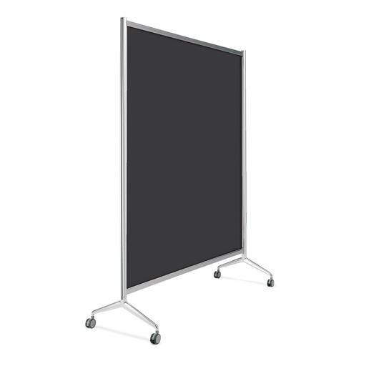 [049194] Mampara separadora móvil con panel opaco de melamina - Dim.: 1000x530x2050h mm - Aluminio
