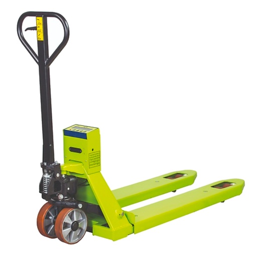 [049206] Transpaleta manual pesadora - Dim. palas: 1185x555mm - Carga máx. 2.500 kg - Verde Pantone 382C