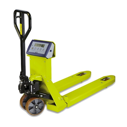 [049208] Transpaleta manual pesadora - Dim. palas: 1185x555mm - Carga máx. 2.500 kg - Verde Pantone 382C