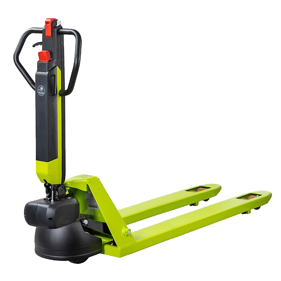 [049266] Transpaleta eléctrica de 1200 kg (sin cargador) - movimiento y elevación eléctricos - Dim. palas: 2000x525 mm - Verde Pantone 382C