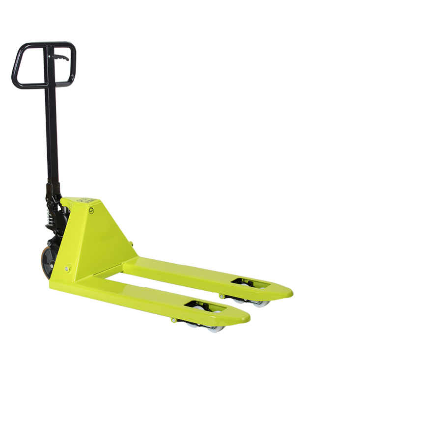 [049291] Transpaleta manual super corta - Dim. palas 950x525 mm - Carga 2500 kg - Verde Pantone 382C