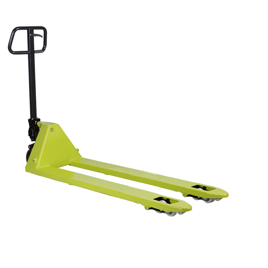 [049296] Transpaleta manual larga - Dim. palas 1350x525 mm - Carga 2500 kg - Verde Pantone 382C