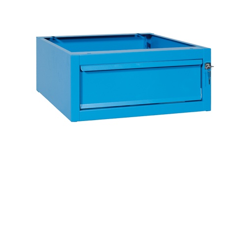 [049311] Cajonera metálica con un cajón de 150h mm para banco de trabajo - Dim.: 505x620x224h mm - Azul ral 5015