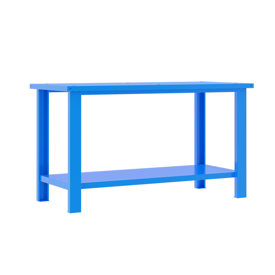 [049315] Banco de trabajo desmontable con encimera de acero - Dim.: 1500x700x860h mm - Azul ral 5015