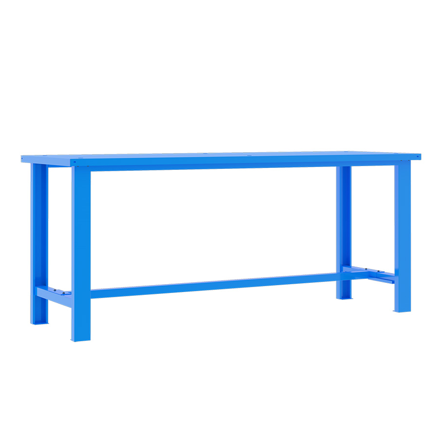 [049346] Banco de trabajo desmontable con encimera de acero - Dim.: 2000x700x860h mm - Azul ral 5015