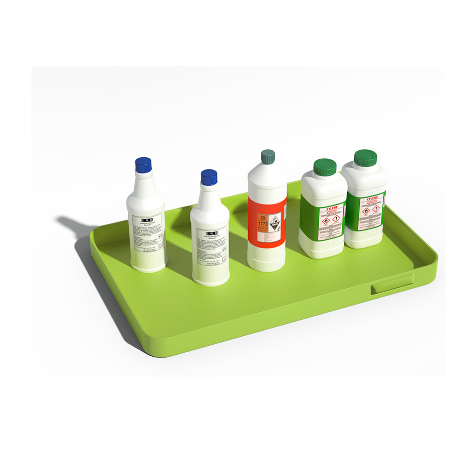 [049374] Cubeta colectora plástica de 8 lts. de capacidad para recipientes pequeños - Dim.: 635x410x50h mm - Verde
