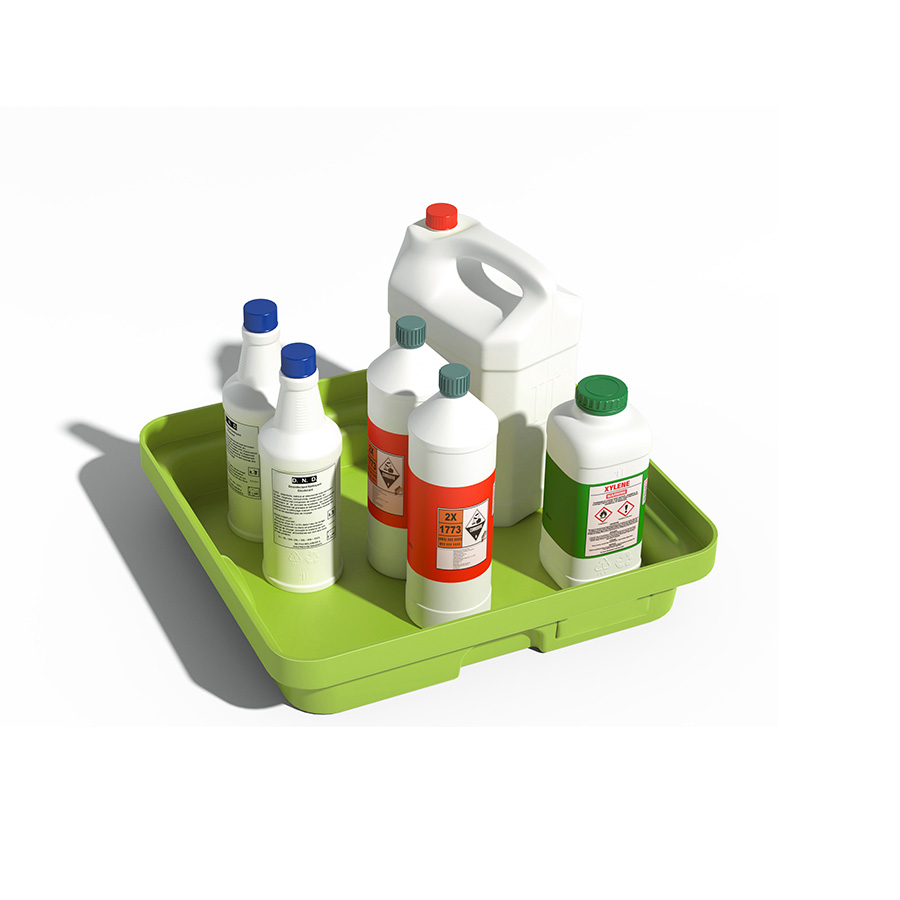 [049378] Cubeta colectora plástica de 10 lts. de capacidad para recipientes pequeños - Dim.: 445x415x90h mm - Verde