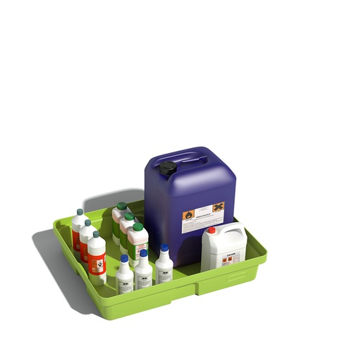 [049396] Cubeta colectora plástica de 60 lts. de capacidad para botellas y garrafas - Dim.: 805x640x150h mm - Verde