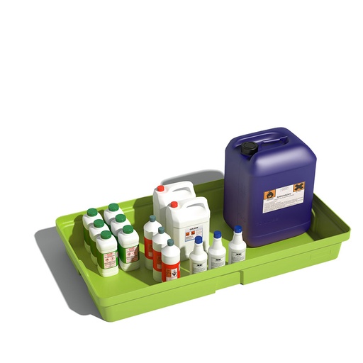 [049404] Cubeta colectora plástica de 100 lts. de capacidad para botellas y garrafas - Dim.: 1200x640x160h mm - Verde