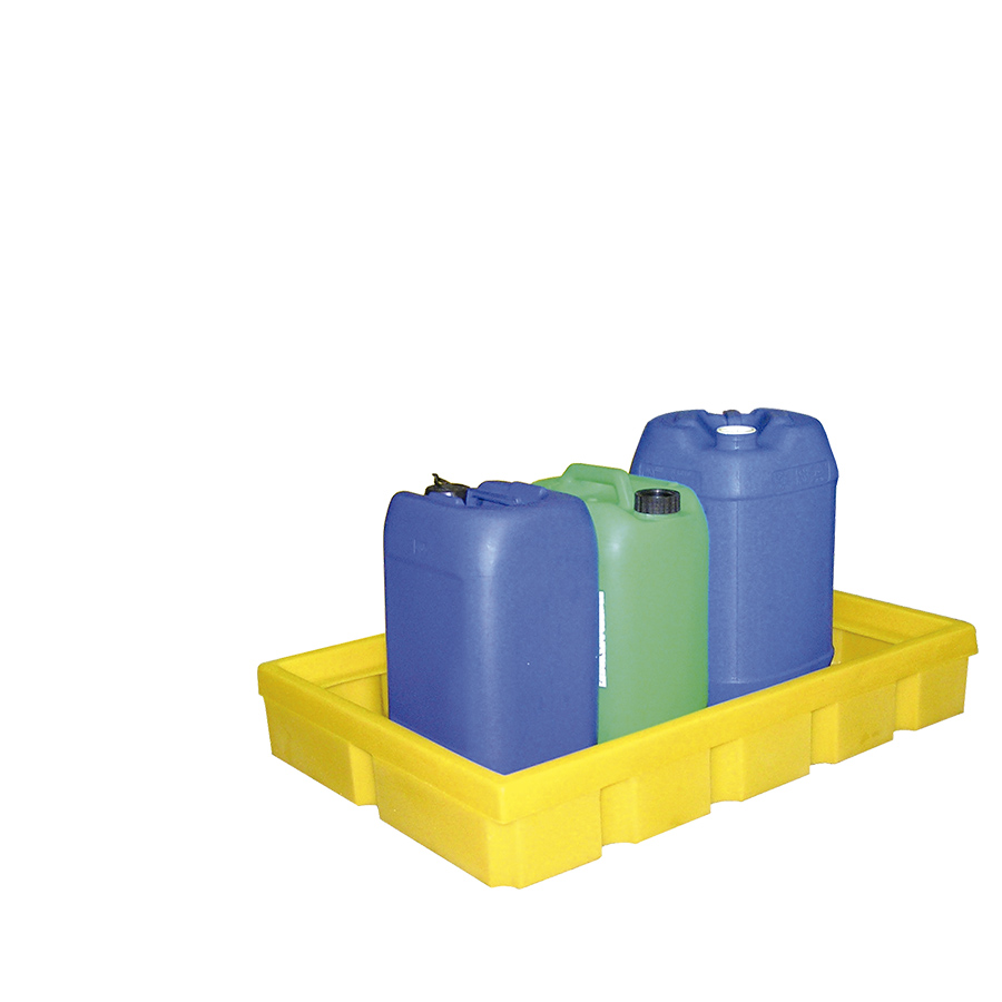 [049408] Cubeta colectora plástica de 100 lts. de capacidad para botellas y garrafas - Dim.: 990x645x145 mm - Amarillo