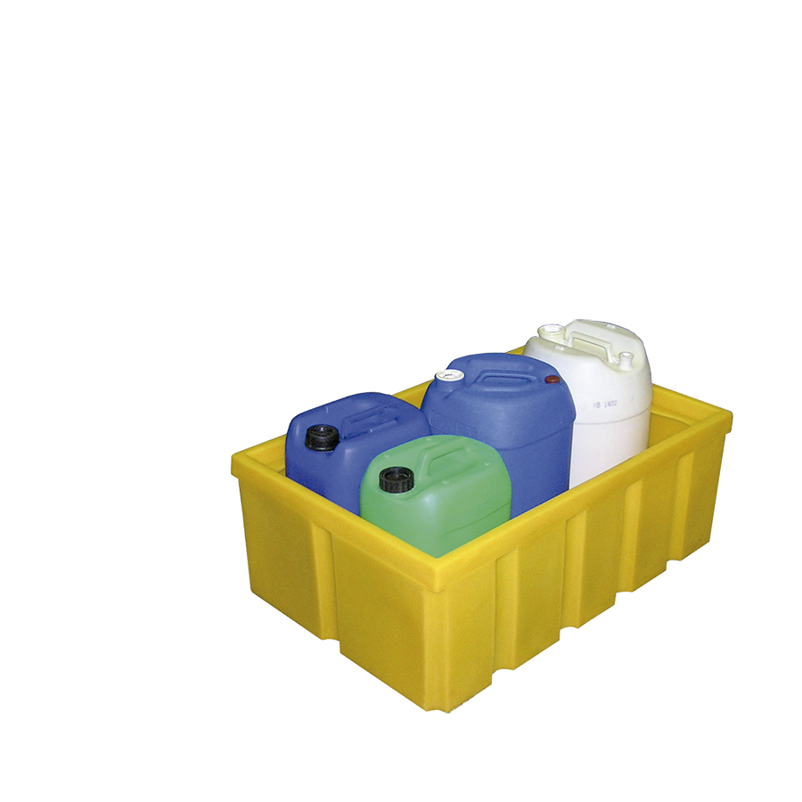 [049416] Cubeta colectora plástica de 200 lts. de capacidad para botellas y garrafas - Dim.: 990x645x345h mm - Amarillo