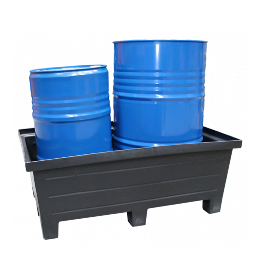 [049433] Cubeto de retención de plástico con patas - Cap.: 240 lts. - Dim.: 1222x815x475h mm - Negro