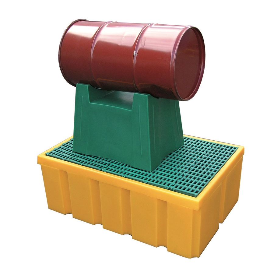 [049479] Soporte plástico para el almacenamiento de barriles tumbados de 60 lts. - Dim.: 500x390x390h mm - Verde