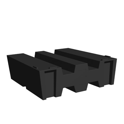 [049495] Soporte elevador inclinado para trasvase de depósitos - 1200x1220x405h mm - Negro