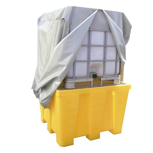 [049496] Funda de lona de PVC para depósitos GRG ó IBC - 1300x1300h mm - Gris