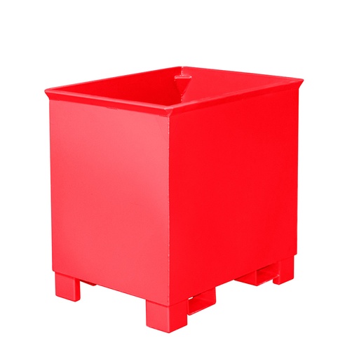 [049543] Contenedor metálico apilable de paredes lisas y 0,3 m3 de capacidad - Dim.: 620x840x800h mm - Rojo ral 3000