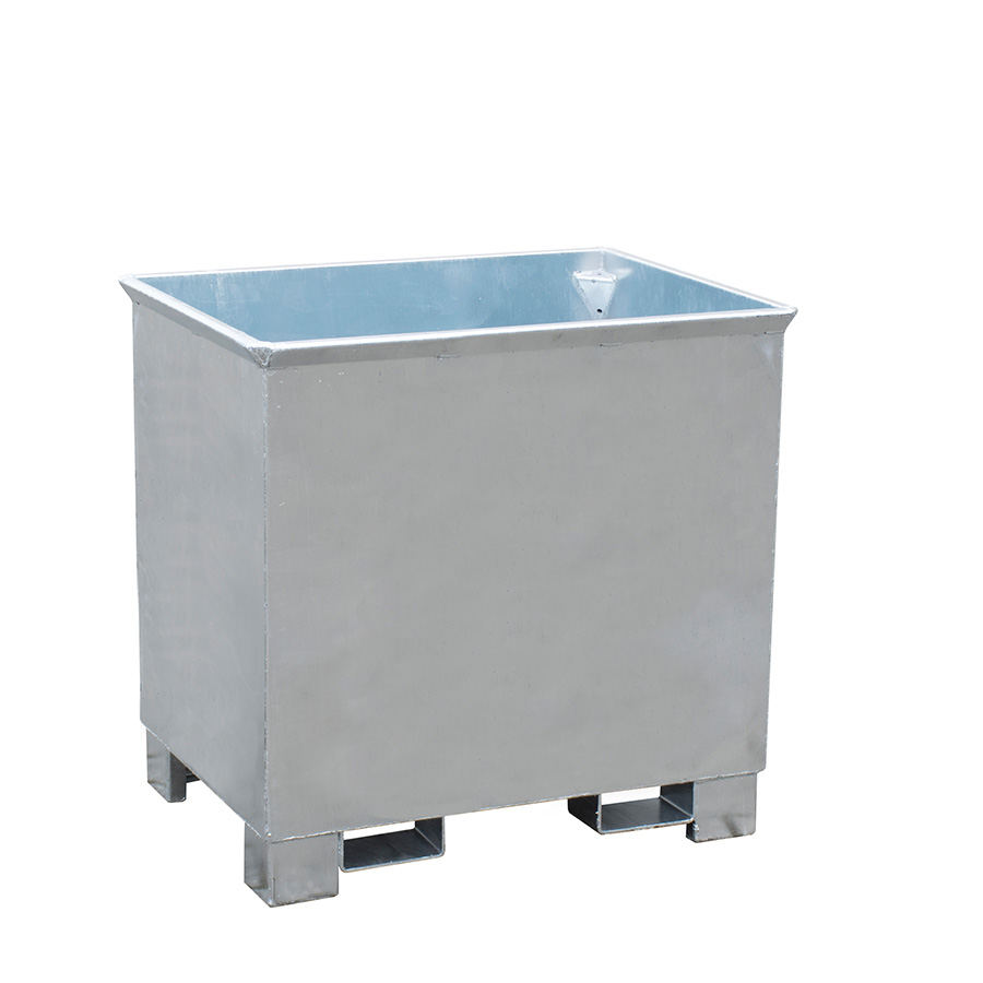 [049547] Contenedor metálico apilable de paredes lisas y 0,3 m3 de capacidad - Dim.: 620x840x800h mm - Galvanizado