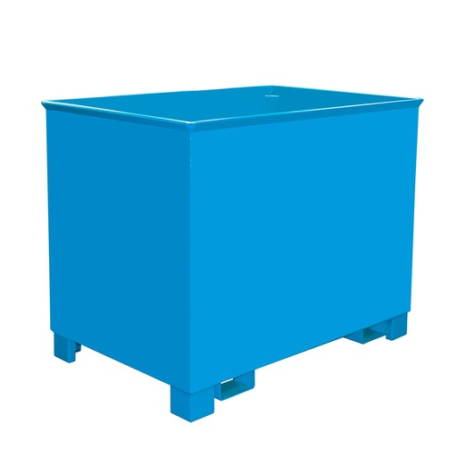 [049550] Contenedor metálico apilable de paredes lisas y 0,8 m3 de capacidad - Dim.: 840x1240x975h mm - Azul ral 5012