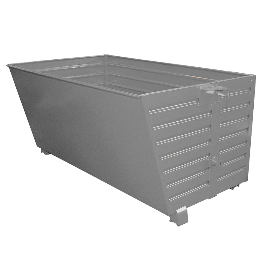 [049685] Contenedor metálico apilable y basculante mediante implante - Cap. 2 m³ - Dim.: 1200x2000x1000 mm - gris ral 7005