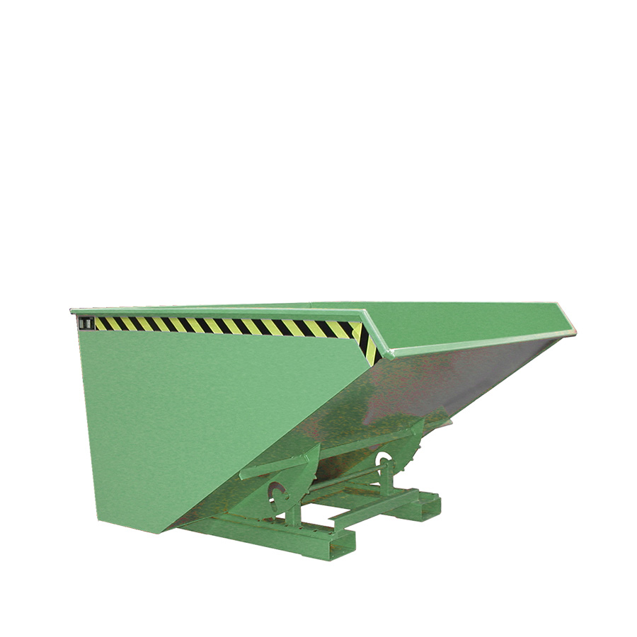 [049706] Contenedor metálico autobasculante eco de 1,2 m³ de capacidad - Dim.: 1720x1070x1103h mm - verde ral 6011