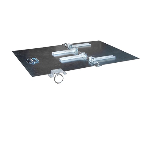 [049717] Tapa metálica abatible en una hoja para contenedor metálico de 0,15 m³ - acero galvanizado