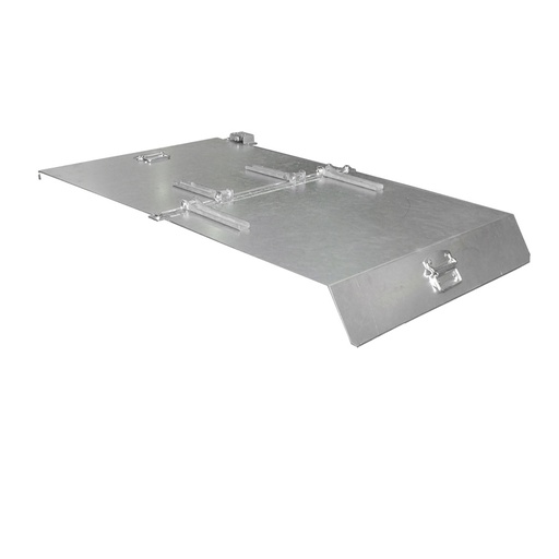 [049718] Tapa metálica abatible en una hoja para contenedor metálico de 0,3 m³ - acero galvanizado