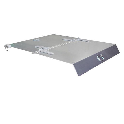 [049719] Tapa metálica abatible en una hoja para contenedor metálico de 0,6 m³ - acero galvanizado