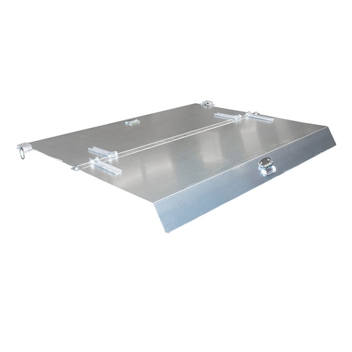 [049720] Tapa metálica abatible en una hoja para contenedor metálico de 0,9 m³ - acero galvanizado