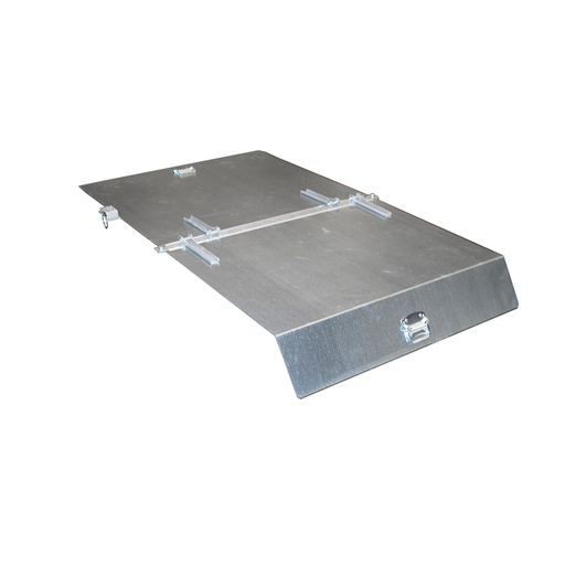[049721] Tapa metálica abatible en una hoja para contenedor metálico de 1,2 m³ - acero galvanizado