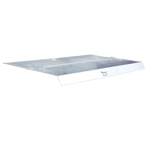 [049722] Tapa metálica abatible en una hoja para contenedor metálico de 1,7 m³ - acero galvanizado