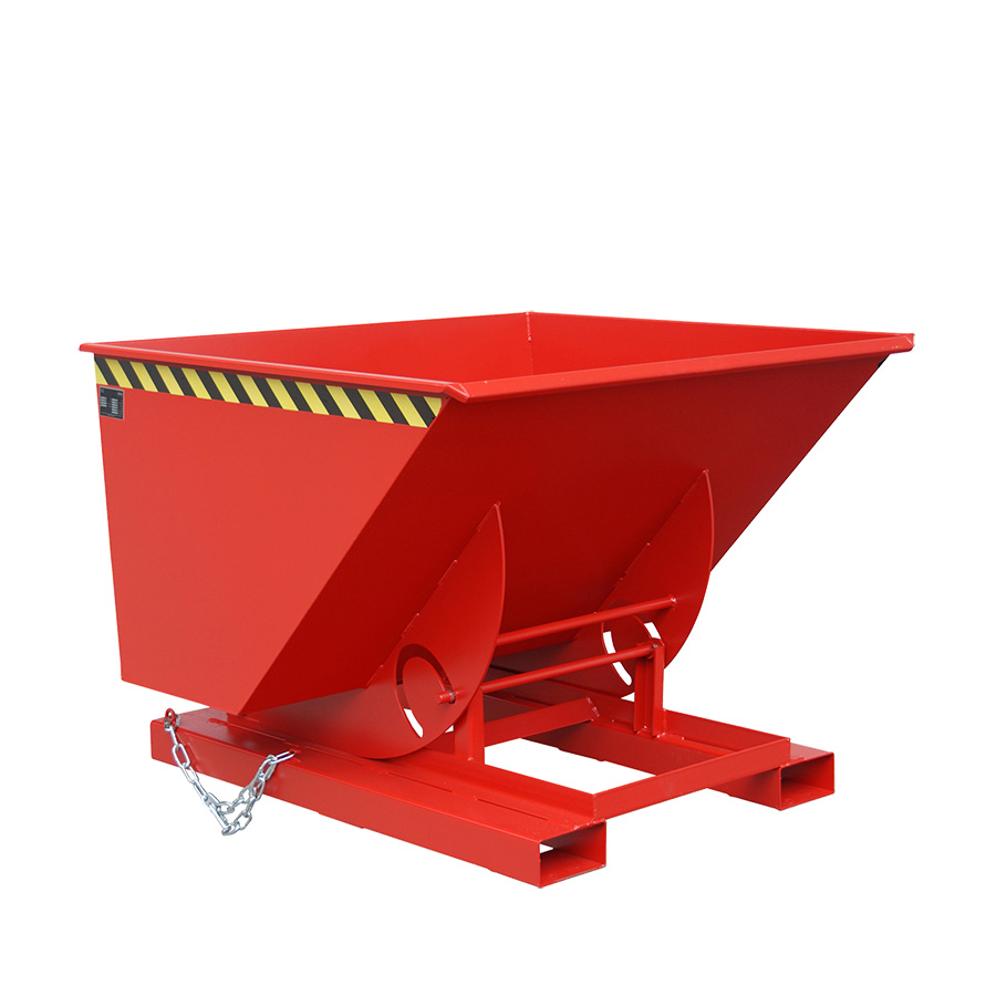 [049732] Contenedor autobasculante eco - Capacidad 1 m³ - Dim.: 1420x1560x1070 mm - rojo ral 3000