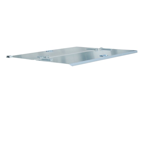 [049742] Tapa metálica abatible en una hoja para contenedor metálico de 1,5 m³ - acero galvanizado