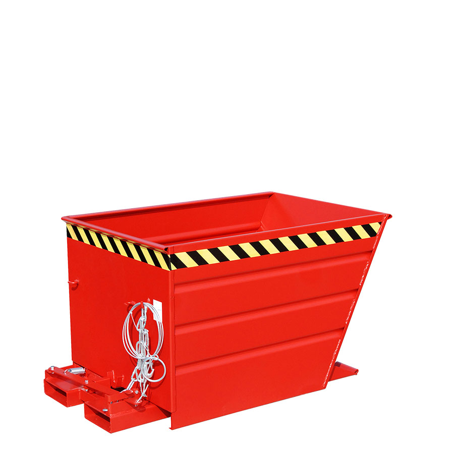 [049760] Contenedor autobasculante eco - Capacidad 0,55 m³ - Dim.: 1370x800x730 mm - rojo ral 3000
