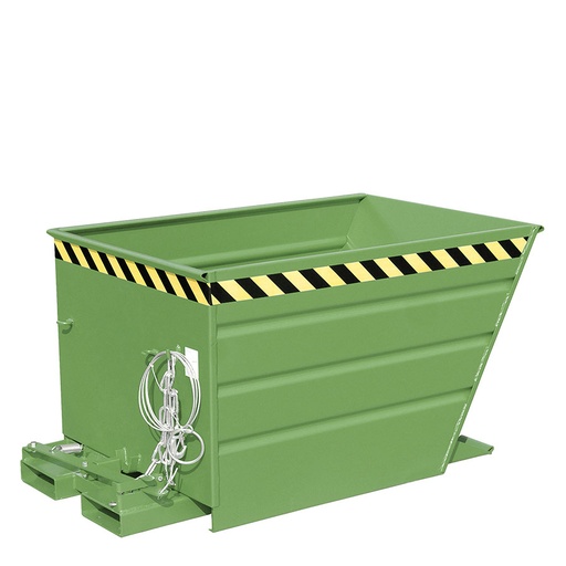 [049770] Contenedor autobasculante eco - Capacidad 0,90 m³ - Dim.: 1370x1200x730 mm - verde ral 6011