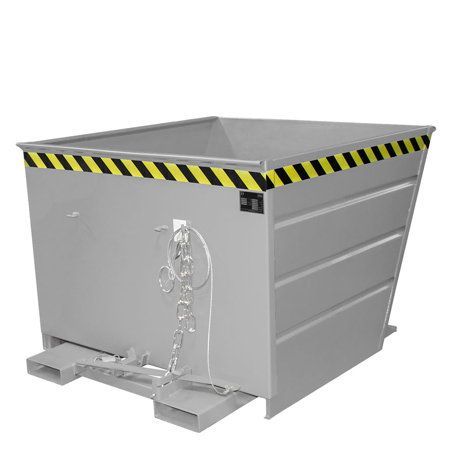 [049775] Contenedor autobasculante eco - Capacidad 1,10 m³ - Dim.: 1440x1200x890 mm - gris ral 7005