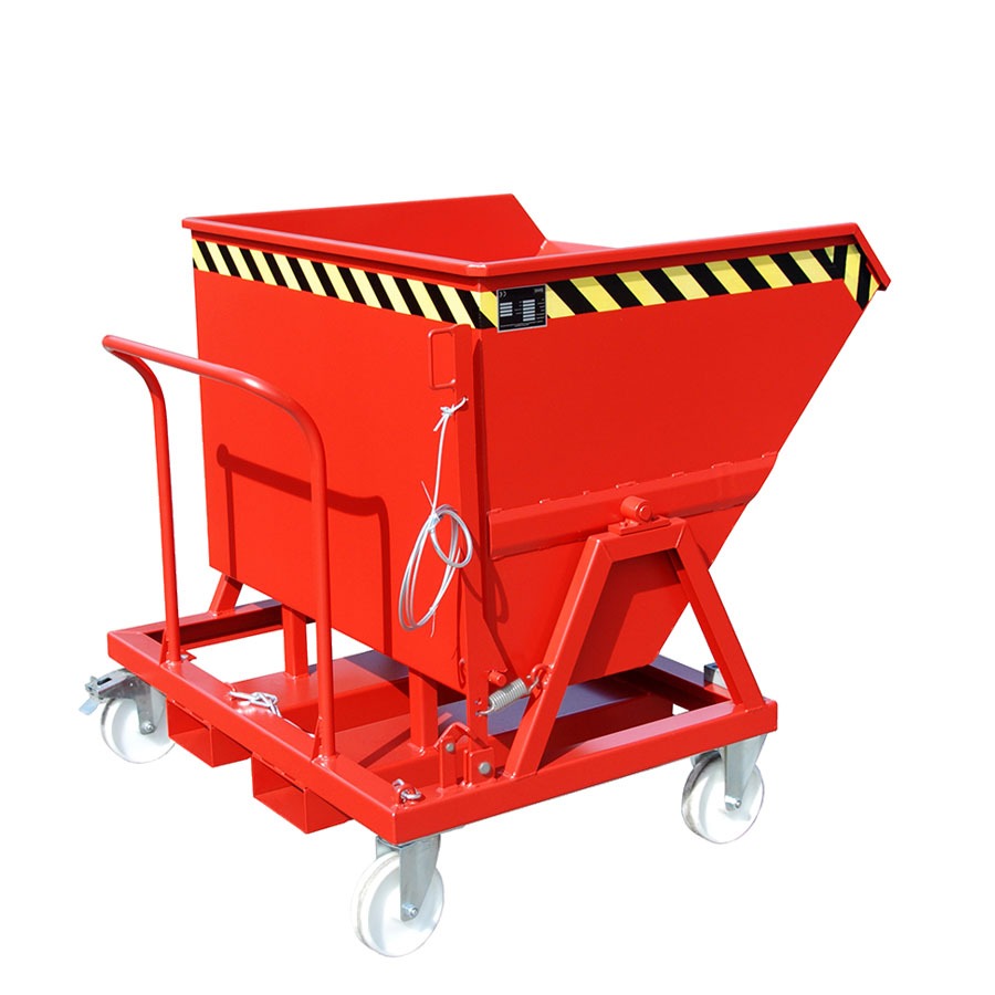 [049784] Contenedor móvil autobasculante eco - Capacidad 0,55 m³ - Dim.: 1245x1200x1170h mm - rojo ral 3000