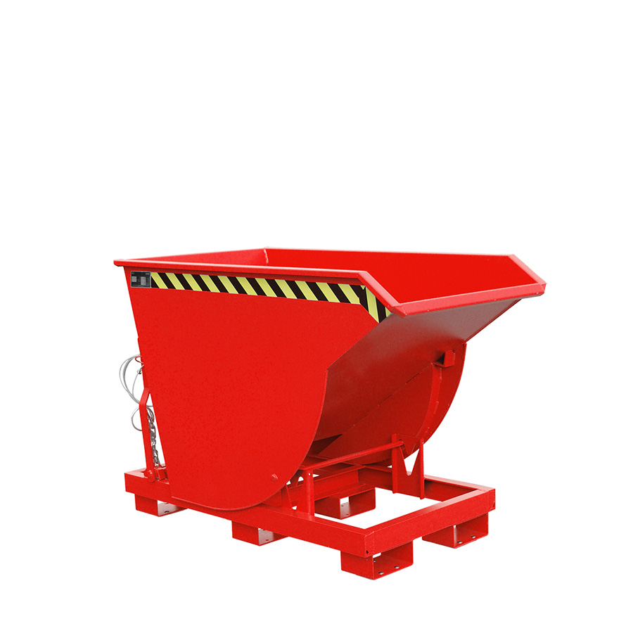 [049819] Contenedor metálico basculante estándar de 0,5 m³ - Dim.: 1550x820x1045h mm - rojo ral 3000