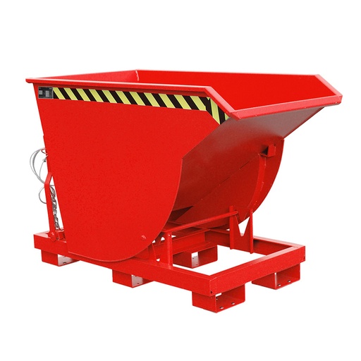 [049819] Contenedor metálico basculante estándar de 0,5 m³ - Dim.: 1550x820x1045h mm - rojo ral 3000