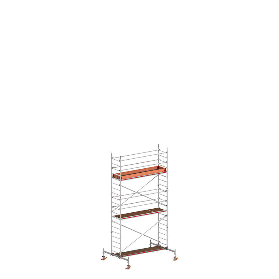 [049829] Andamio móvil con traviesas de apoyo y 1 plataforma de trabajo - Dim.: 3048x2100x5820h mm - Aluminio
