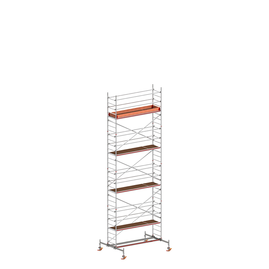 [049832] Andamio móvil con traviesas de apoyo y 1 plataforma de trabajo - Dim.: 3048x2100x8820h mm - Aluminio