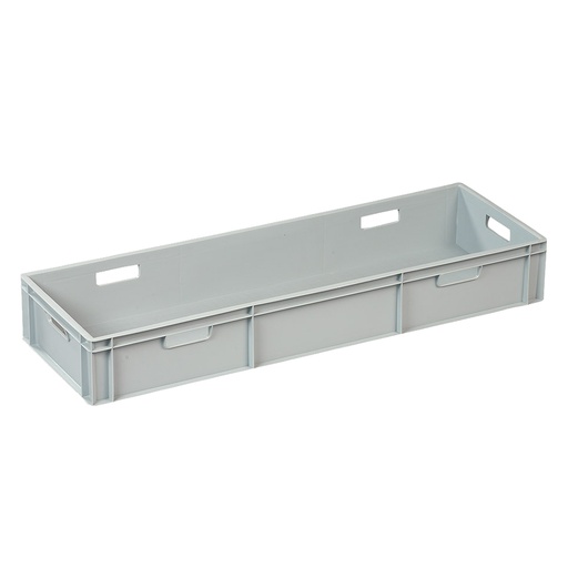 [049921] Caja plástica apilable norma Europa de grandes dimensiones - Dim.: 1200x400x171h mm - Gris