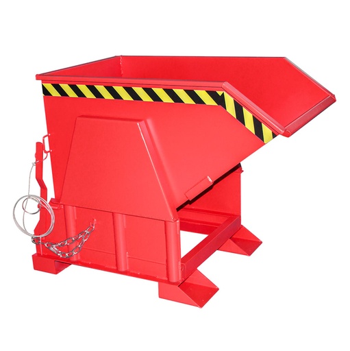 [049972] Contenedor metálico basculante estándar de 0,5 m³ - Dim.: 1455x850x1070h mm - rojo ral 3000