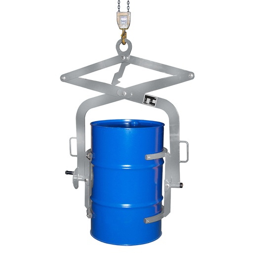 [049979] Pinza volteadora de bidones mediante grúa - Dim.: 425x1105x1350h mm - Acero galvanizado